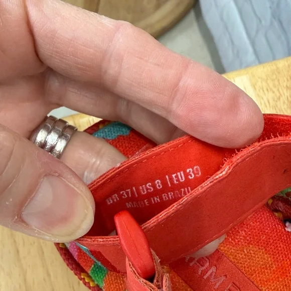 FARM RIO Tropical Platform Sandal NWT Sz 8 retail $230 - Picture 14 of 14